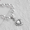 Stainless Steel Imitation Pearl Chain Necklace WR8003-1
