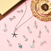 20Pcs 10 Styles Alloy Crystal RhinestoneEuropean Dangle Charms MPDL-YW0001-07-4