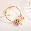 Adjustable Alloy & Titanium Steel Charm Bangles WG0E472-01-1