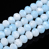 Two-Tone Imitation Jade Glass Beads Strands GLAA-T033-01B-06-1
