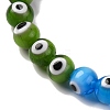 Chakra Theme Handmade Evil Eye Lampwork Beads Strands LAMP-G164-06B-3