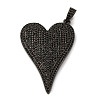 Brass Micro Pave Cubic Zirconia Pendants KK-U076-17MC-2