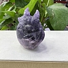 Natural Lepidolite Carved Healing Dragon Egg Figurines PW-WG60279-05-1