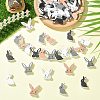 80Pcs 8 Styles Printed Wood Beads WOOD-CJ0002-67-6