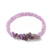 7Pcs 7 Style Natural & Synthetic Mixed Gemstone Chips & Glass Seed Beaded Stretch Bracelets Set for Women BJEW-JB09207-4