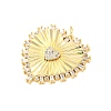 Brass Micro Pave Cubic Zirconia Pendants X-KK-D325-61G-04-2