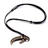 Punk Style Adjustable Leather Necklaces NJEW-BB18105-A-6