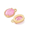 Brass Crushed Ice Cut Cubic Zirconia Pendants KK-D024-24B-G-2