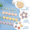 50Pcs 25 Style Zinc Alloy Enamel Pendants ENAM-BT0001-18-5