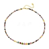 Natural Multicolor Tourmaline Faceted Graduated Beaded Necklaces NJEW-JN06618-01-2