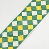 Green Color Grosgrain Gingham Ribbon for Hair Bows X-SRIB-E002-38mm-2-3