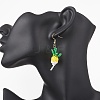 304 Stainless Steel Glass Seed Beads Carrot Dangle Earrings EJEW-MZ00579-4