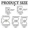 25Pcs 5 Styles Zinc Alloy Swivel Clasps FIND-TA0008-31-4