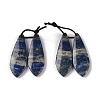 2Pcs Natural Lapis Lazuli Pendants G-A228-02E-1