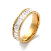 PVD Vacuum Plating 304 Stainless Steel Finger Ring with Cubic Zirconia RJEW-Z029-02G-1