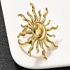 304 Stainless Steel Open Cuff Ring for Women RJEW-B109-01G-04-1