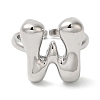 Initials Brass Open Cuff Ring for Women RJEW-N046-02W-P-2