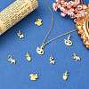 10Pcs 5 Styles Autumn Theme Brass Micro Pave Clear & Black Cubic Zirconia Charms KK-CJ0004-21-6