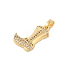 Brass Micro Pave Cubic Zirconia Pandents KK-R100-08G-2