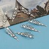 Tarnish Resistant Original Color 201 Stainless Steel Curly Filigree Pendants X-STAS-E083-41P-6