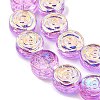 Electroplate Baking Paint Transparent Glass Beads Strands GL-CBA2ED2-05C-3