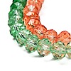 Transparent Painted Glass Beads Strands DGLA-A034-T6mm-A04-4