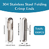 304 Stainless Steel Folding Crimp Ends CD-TAC0006-02P-4