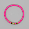 Bohemian Style Heishi Polymer Clay Beads Stretch Bracelets for Women PJ7856-8-1