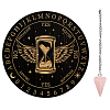 AHADEMAKER 1Pc Cone/Spike/Pendulum Natural Rose Quartz Stone Pendants DIY-GA0004-32M-1