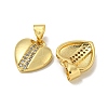 Brass Micro Pave Cubic Zirconia Pendants KK-N254-135B-G-2