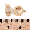 Brass Pave Clear Cubic Zirconia Beads KK-N256-08G-B-3