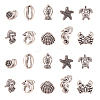 50Pcs 10 Styles Tibetan Style Alloy Beads TIBEB-CJ0001-19-1