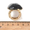 Natural Labradorite & Alloy Finger Rings for Women RJEW-G375-01G-05-5