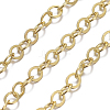 Brass Flat Oval Cable Chains CHC025Y-G-2