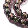 Handmade Foil Lampwork Beads Strands FOIL-K003-06B-18-3