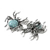 Dual-use Items Alloy Pave Jet Rhinestone Spider Brooch JEWB-C026-07D-AS-2