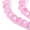 Baking Electroplate Glass Beads Strands LS-DGLA-A039-J10mm-B16-3