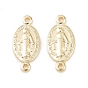 Brass Oval with Virgin Connector Charm X-KK-Z146-31G-1