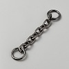 Alloy Cable Chain Bag Extension Chains PURS-WH0008-25B-1