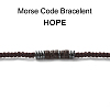 Hope Morse Code Stretch Bracelets Set BJEW-JB07352-05-9