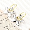 Star Brass Hoop Earrings for Women EJEW-U057-06C-04GP-3