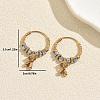 Twist Brass Hoop Earrings for Women UG4037-3