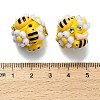 Polymer Clay Rhinestone Beads with Resin RESI-Z045-05-3