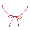 Glass Seed Pendant Necklaces for Women NJEW-MZ00031-03-1