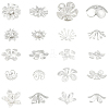 60Pcs 10 Styles Brass Bead Cap KK-BBC0021-14-1