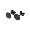 Ion Plating(IP) 304 Stainless Steel Stud Earring Findings STAS-P198-25-8mm-B-1