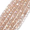 Electroplate Glass Beads Strands EGLA-D018-4x4mm-75-1