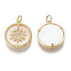 Brass Micro Pave Cubic Zirconia Pendants KK-R136-015-NF-2