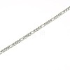 304 Stainless Steel Figaro Chain Necklace Making STAS-K168-03P-2