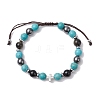 Gemstone Braided Bead Bracelets BJEW-JB11139-01-1